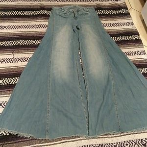 Free people wide flare jeans